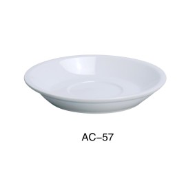 6.875 in. ABCO Saucer for AC-56 - Porcelain, Super White - Pack of 36