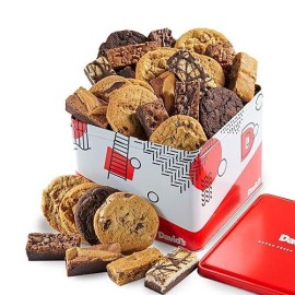 David'S Cookies 5Lb Assorted Cookies & Brownies Tin Gift Basket - Fresh-Baked Delicious Gourmet Treats For Sharing | Ideal Party Pack Gift Basket For Family  Friends  Holidays  & Special Occasions