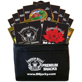 Buffalo Bills 12-Piece Beef Jerky Sampler Black 6-Pack Gift Cooler (12 Assorted 1.5Oz Jerky Packs)