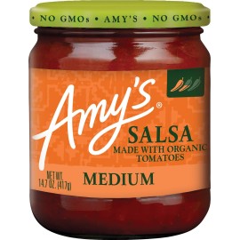 Amy's Salsa, Medium Salsa, Made With Organic Tomatoes, Gluten Free, Vegan Snacks, 14.7 Oz