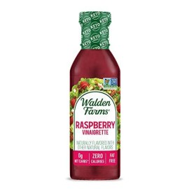 Walden Farms Raspberry Vinaigrette Dressing 12 oz Bottle - Fresh and Delicious, Sugar Free 0g Net Carbs Condiment, Kosher Certified - So Tasty on Salads, Pizza, Vegetables, Cocktails and More