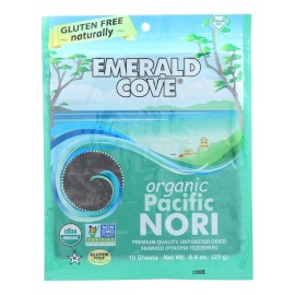 Emerald cove Organic Pacific Nori - Untoasted Hoshi - Silver grade - 9 Oz - case Of 6(D0102H5KV28)