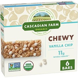 Cascadian Farm Organic Vanilla Chip Chewy Granola Bars, 7.4 Ounce, 6 Count