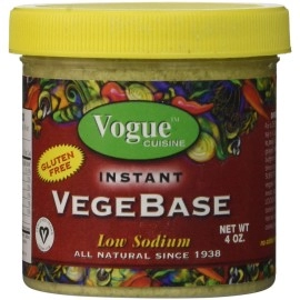 Vogue cuisine Vegetable Soup & Seasoning Base 4oz (Vegebase Vege Base) - Low Sodium gluten Free All Natural Ingredients