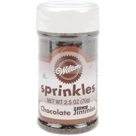 Wilton W710774 Sprinkles for Cake Decoration, 2.5-Ounce, Chocolate Jimmies