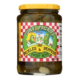 Tony Packos, Pickles & Peppers, Sweet Hots - case Of 12 - 24 Oz(D0102H5W1g2)