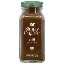 Simply Organic Chili Powder, Certified Organic | 2.89 oz | Pack of 2