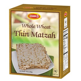 Osem Thin Matzah Crackers, Whole Wheat (Kosher for Passover), 10.5 Ounce (Pack of 12)