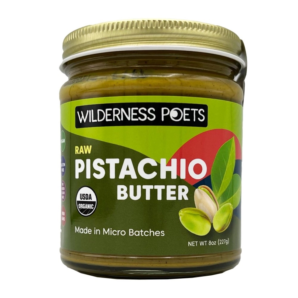 Wilderness Poets, Pistachio Butter - Organic, Raw, 100% Pistachio (8 Ounce)