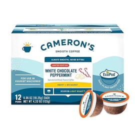 Cameron'S Coffee Holiday Single Serve Pods  Flavored  White Chocolate Peppermint  12 Count (Pack Of 1)