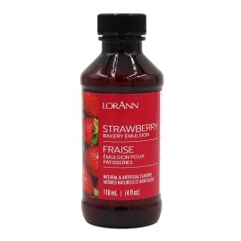 LorAnn Strawberry Bakery Emulsion, 4 ounce bottle