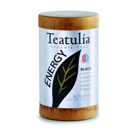 Teatulia Organic Black Tea, Energy, 30 Count