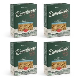 Bionaturae Fusilli Pasta Noodles - Gluten Free Pasta Organic  Rice & Lentil Pasta  Kosher Certified  High Protein  Non-Gmo  Fusilli Pasta Organic  Crafted In Italy - 12 Oz  4 Pack