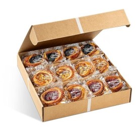 Fruit Danish Pastries | Christmas Holiday Corporate Food Gifts In Gift Box |12 Individually Wrapped Assorted Fruit Filled Cinnamon Buns | Halloween  Thanksgiving-Sterns Bakery