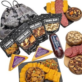 Ultimate Food Gift Basket For Men - Over 2 Lbs Of Cheese  Sausage  Mixed Nuts  Great For Birthday  Care Package  Unique Charcuterie Meat And Cheese Food Gift Box