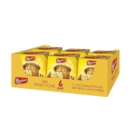 Bauducco Mini Panettone Classic  Moist & Fresh  Traditional Italian Recipe  Holiday Cake  16.8Oz (Pack Of 6)