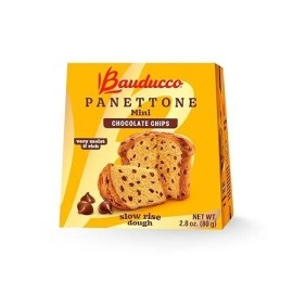 Bauducco Mini Panettone With Chocolate Chips  Moist & Fresh  Traditional Italian Recipe  Italian Traditional Holiday Cake 2.8Oz (Pack Of 1)